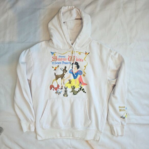 Women's Disney Snow White Hoodie Sweatshirt White Embroidered Size XS - Picture 5 of 11